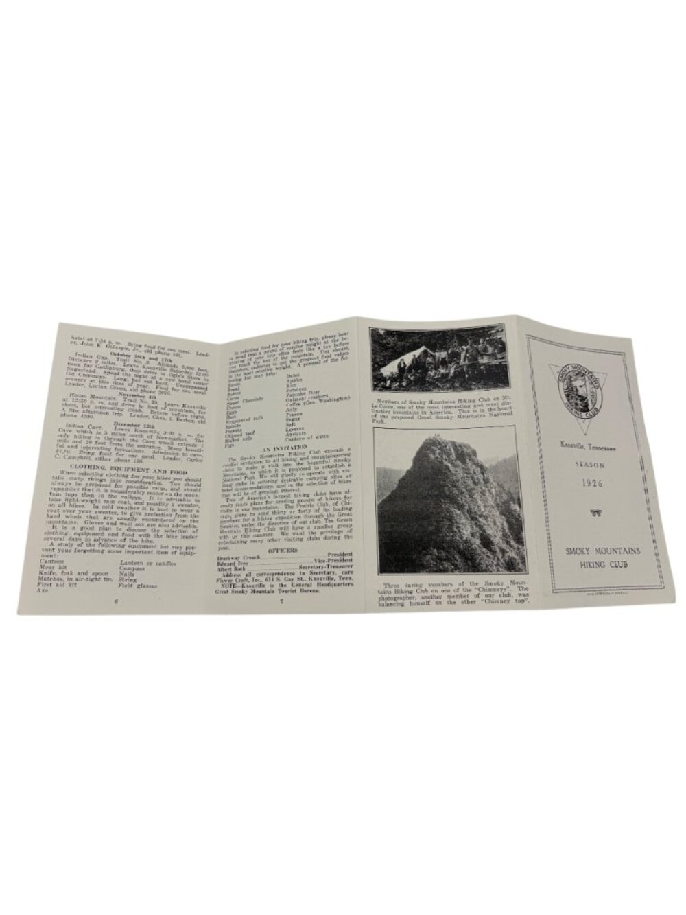Smoky Mountains Hiking Club Ephemera Lot 1937 1951 1976 1926 Pamphlet Reprint - Picture 6 of 12